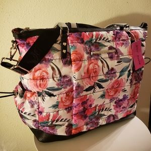 Large Betsey Johnson floral print tote